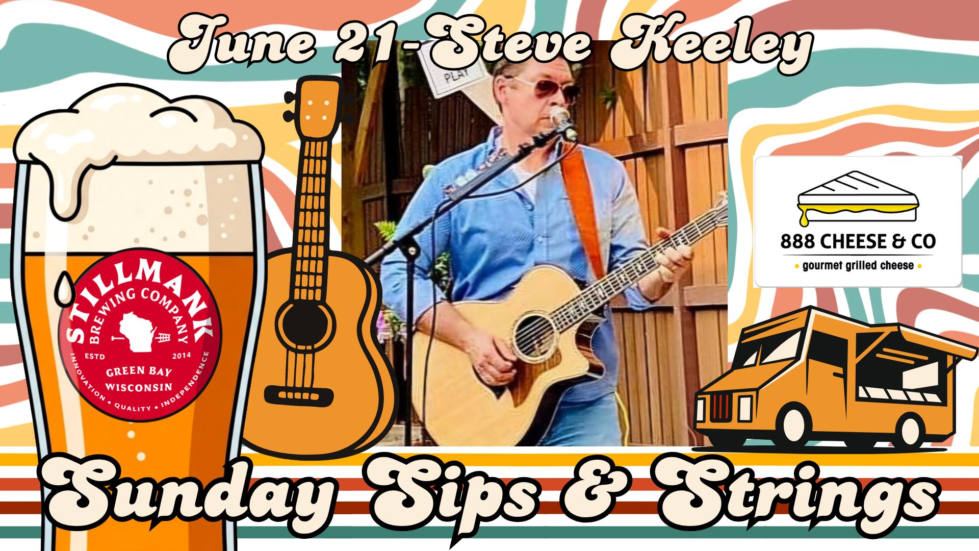Summer Sunday Sips & Strings: Steve Keeley & 888 Cheese & Co